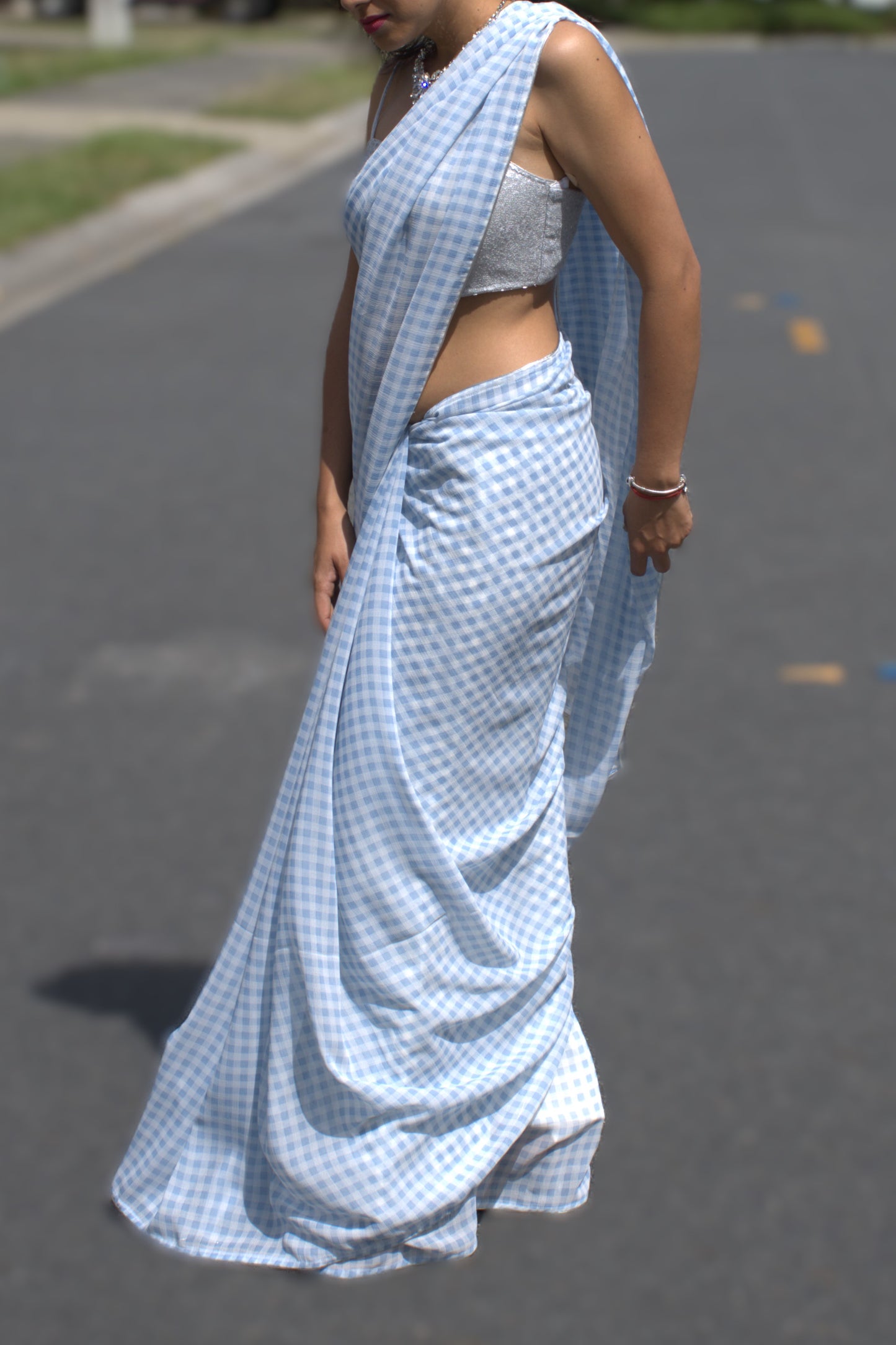 Dreamy Check Saree