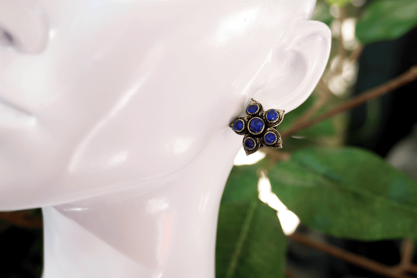 Oxidised Necklace - Blue