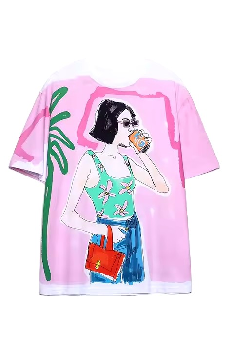 Drinking Girl T-Shirt