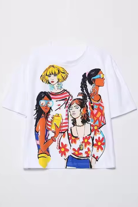 Girl Gang Print T-shirt