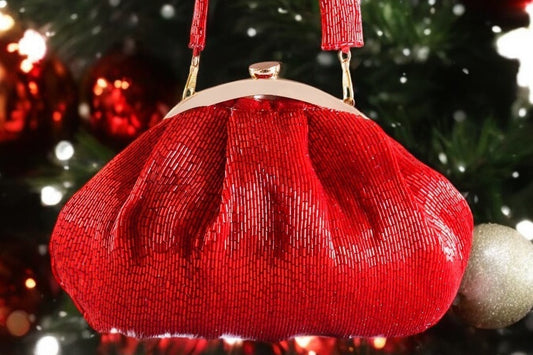 Red Vintage Beaded Bag