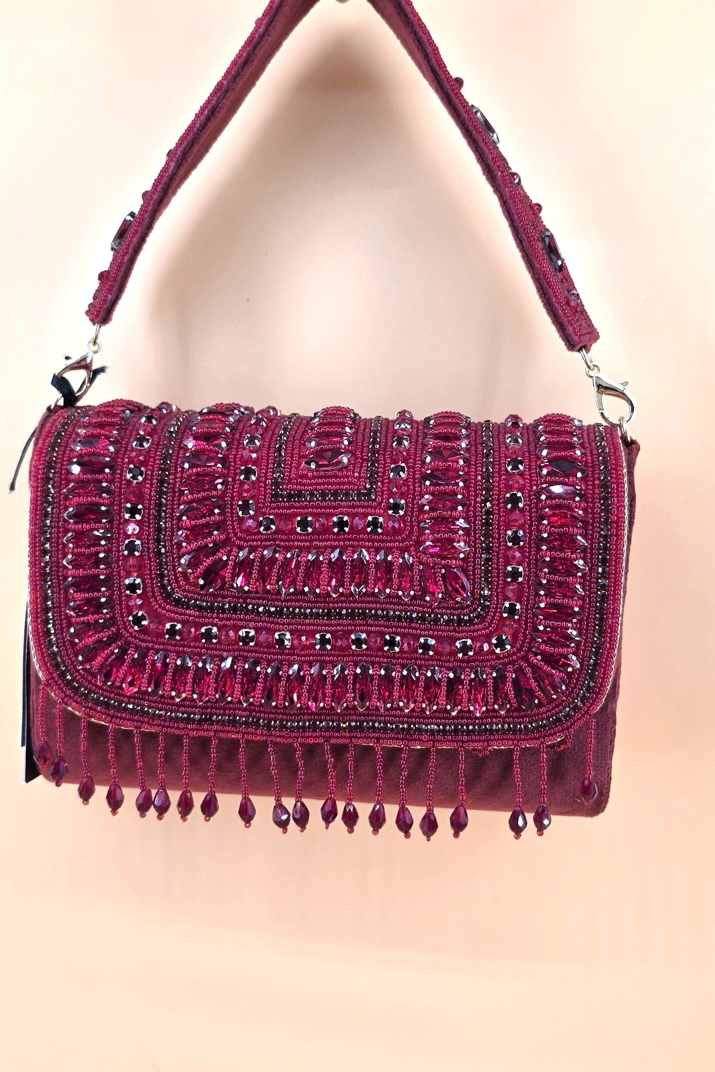 Crystal Elegance Satchel - Rose