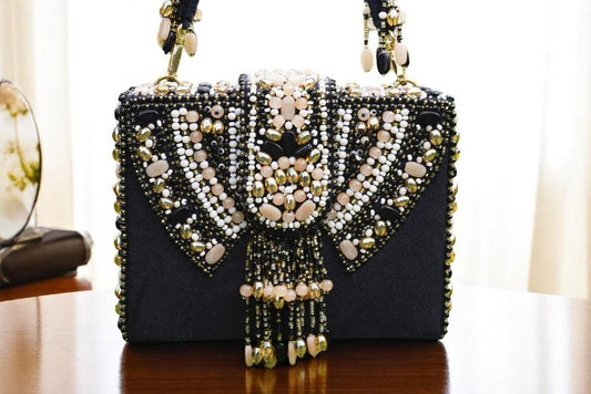 Beaded Bag - Black