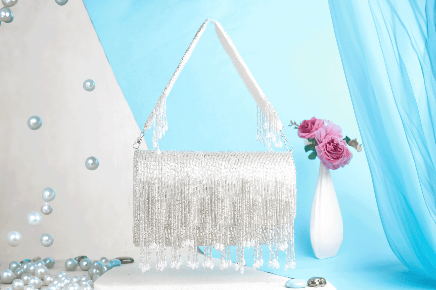 Santorini -The White Island Tassel Bag