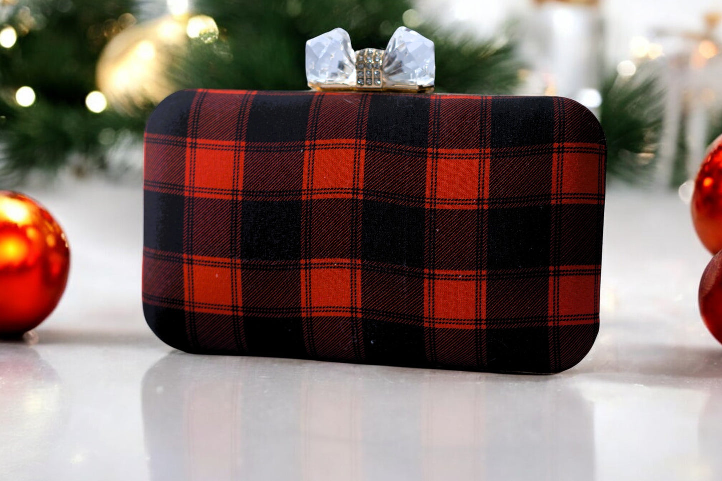 My Love Checked Red Bow Bag