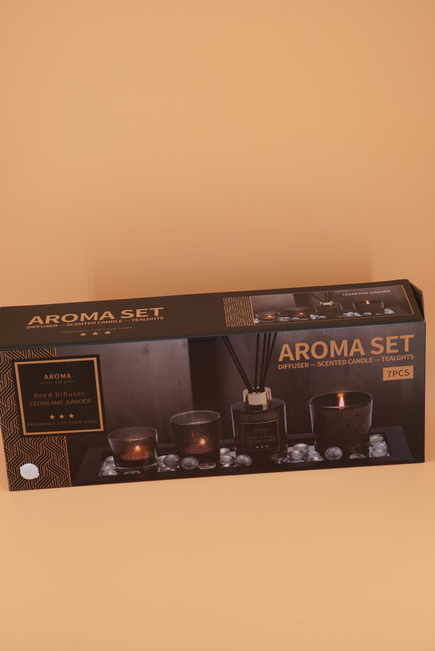 Black Aromatherapy Candle and Diffuser Set