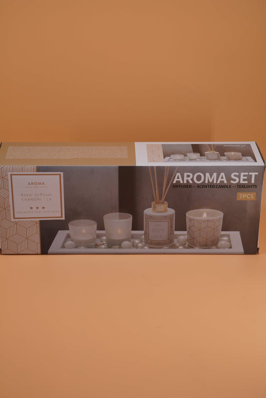 Brown/Black Aromatherapy Candle and Diffuser Set