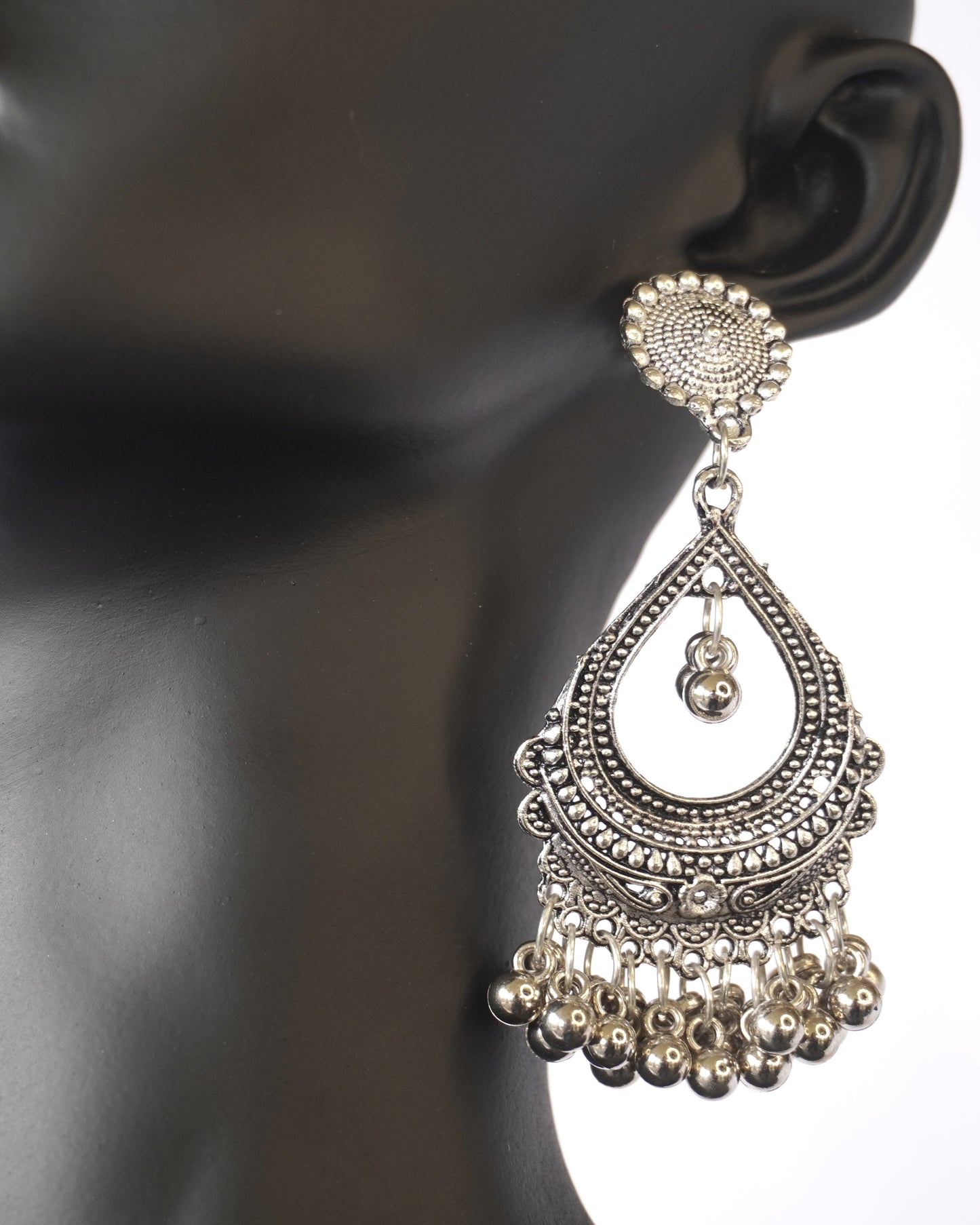 Oxidised Classic Drop Earrings