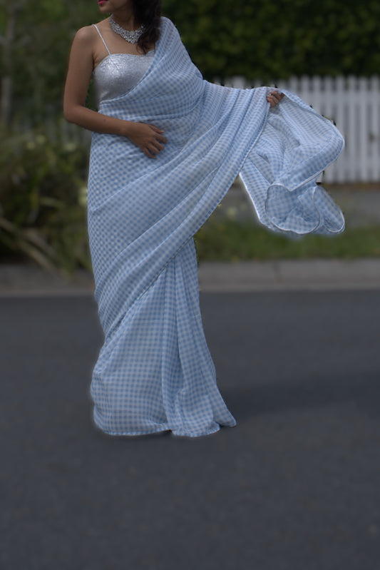 Dreamy Check Saree