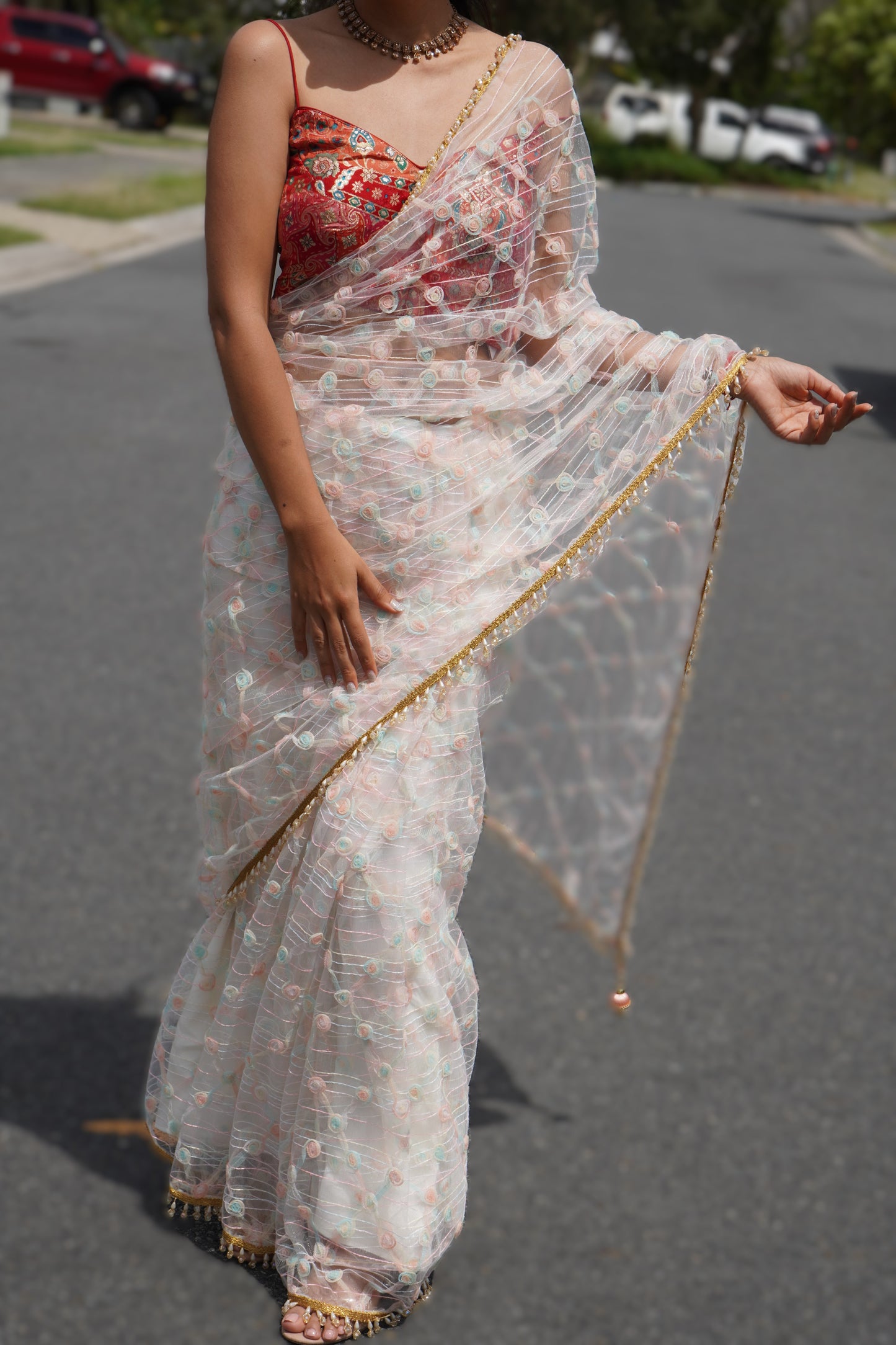 My Pastel rose love Saree