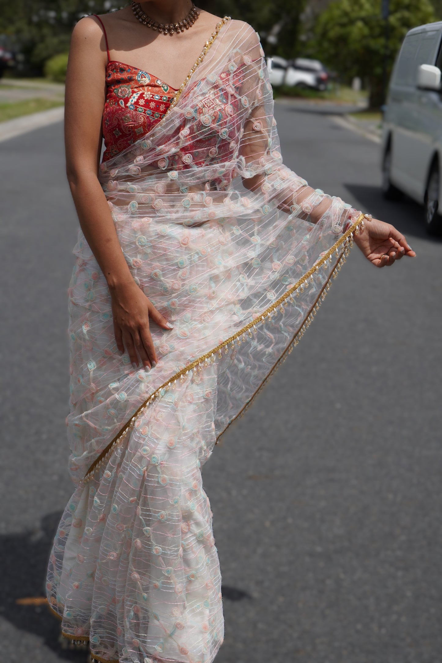 My Pastel rose love Saree