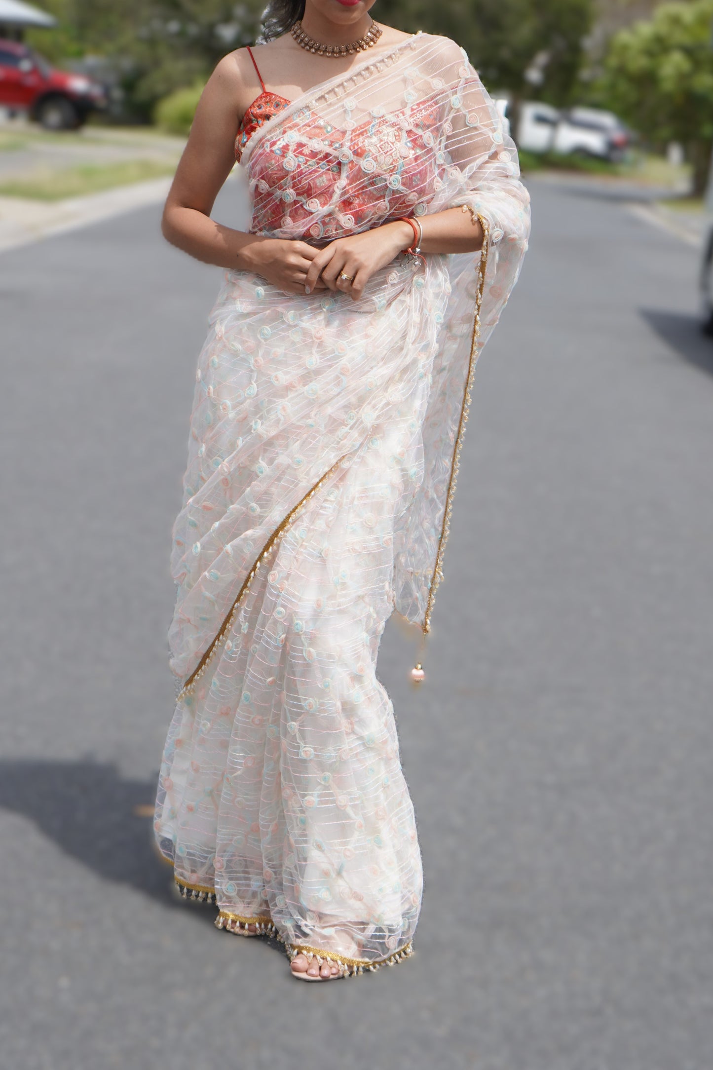 My Pastel rose love Saree