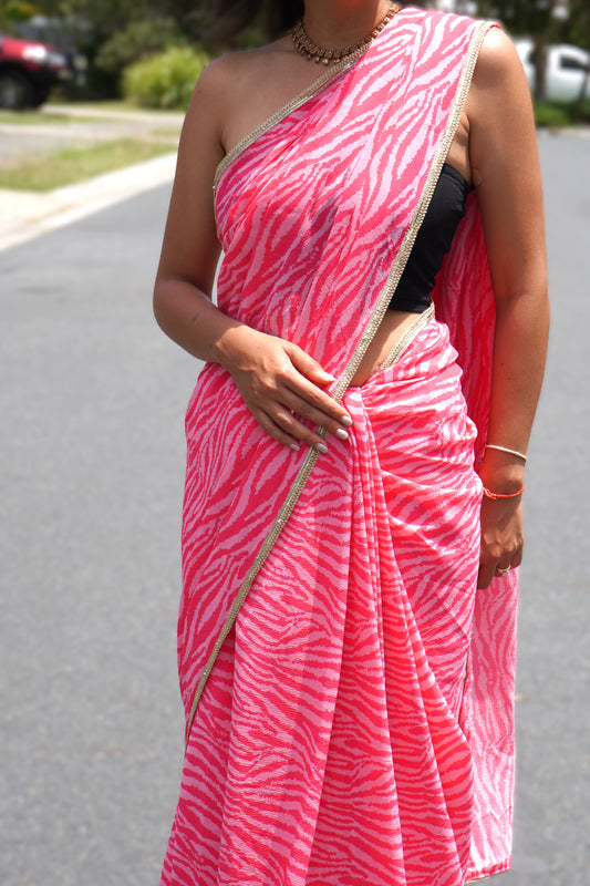 Beach waves saree