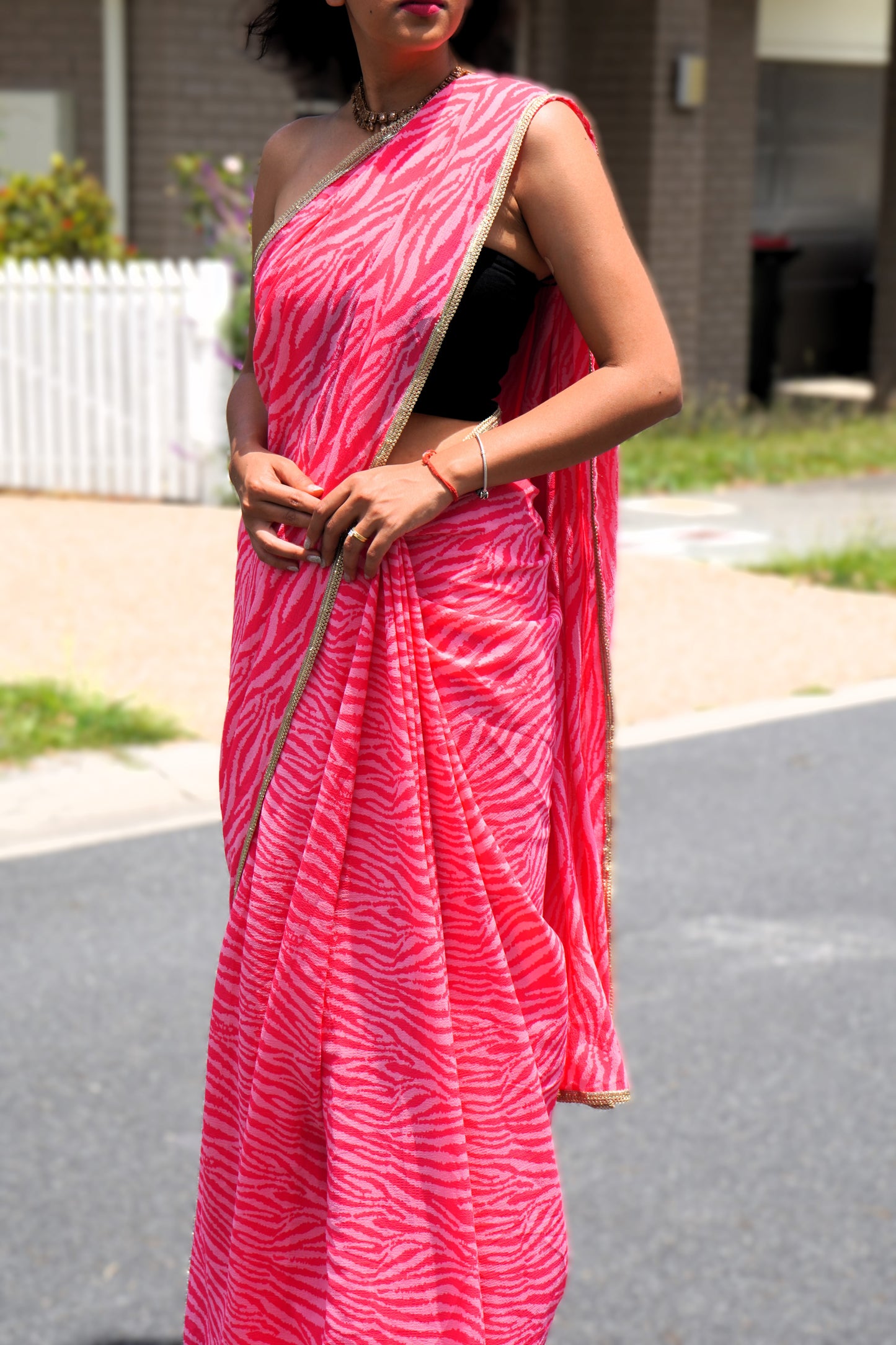 Beach waves saree