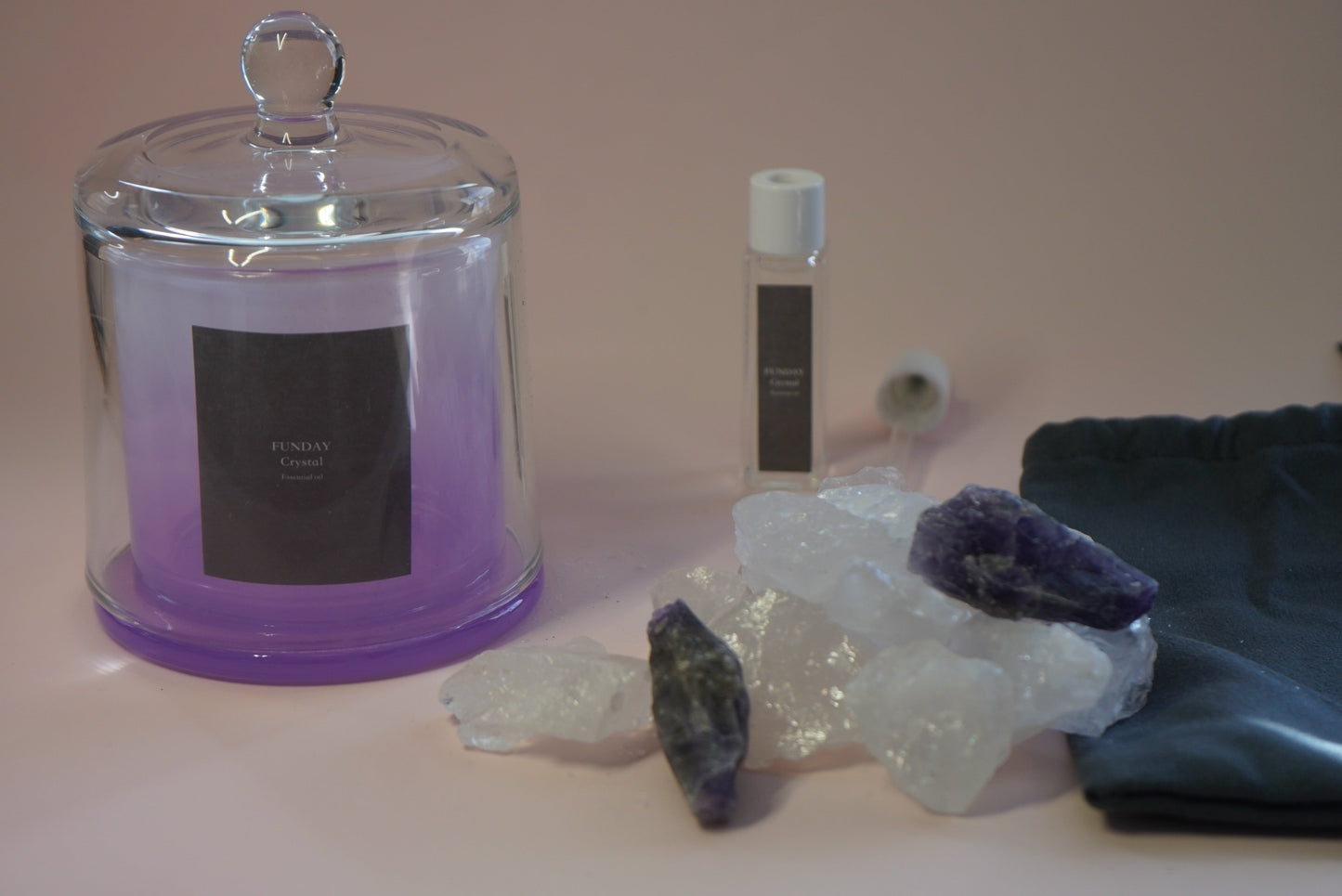 FUNDAY Crystal Aromatherapy Set – Purple