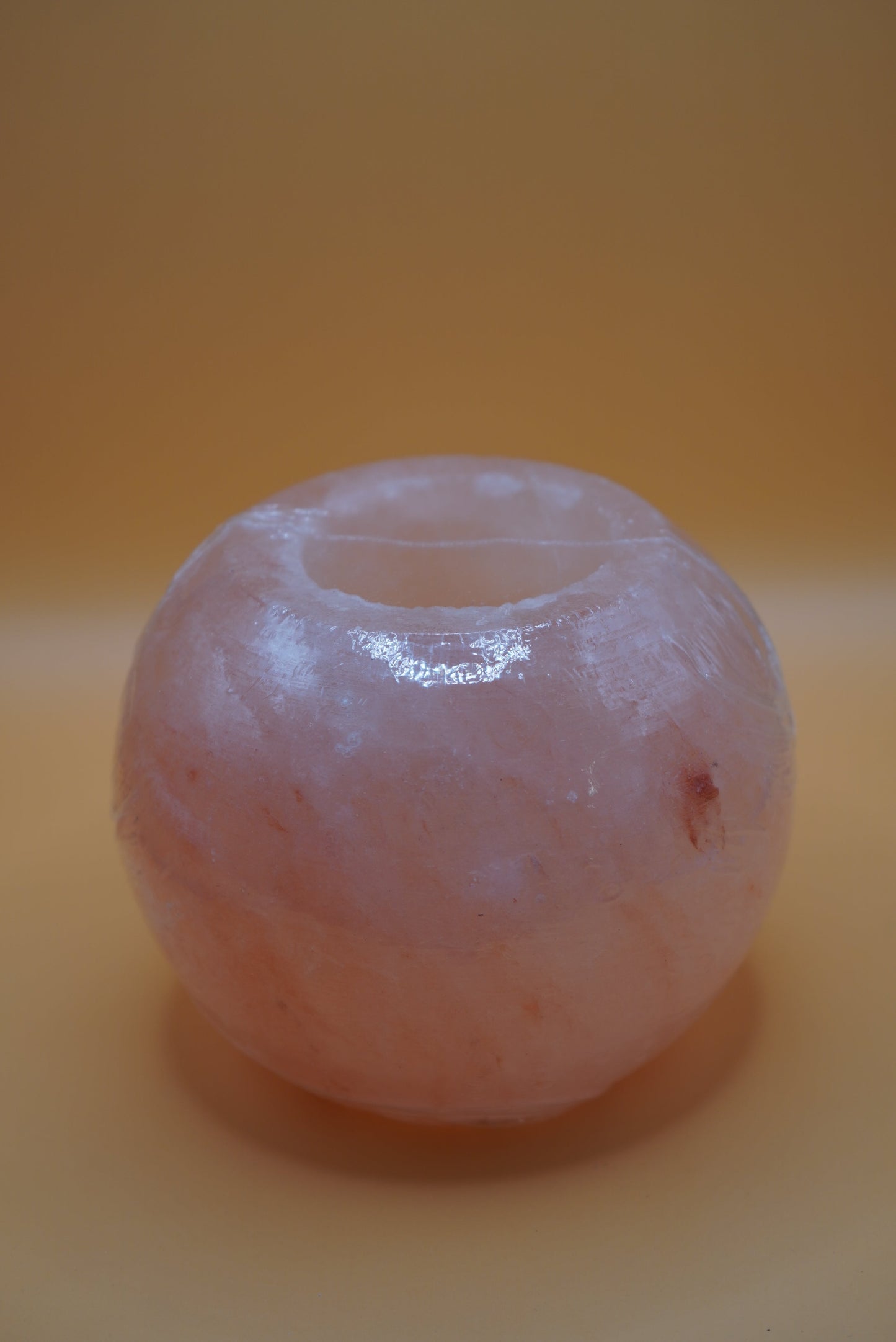 Round Himalayan Salt Candle Holder