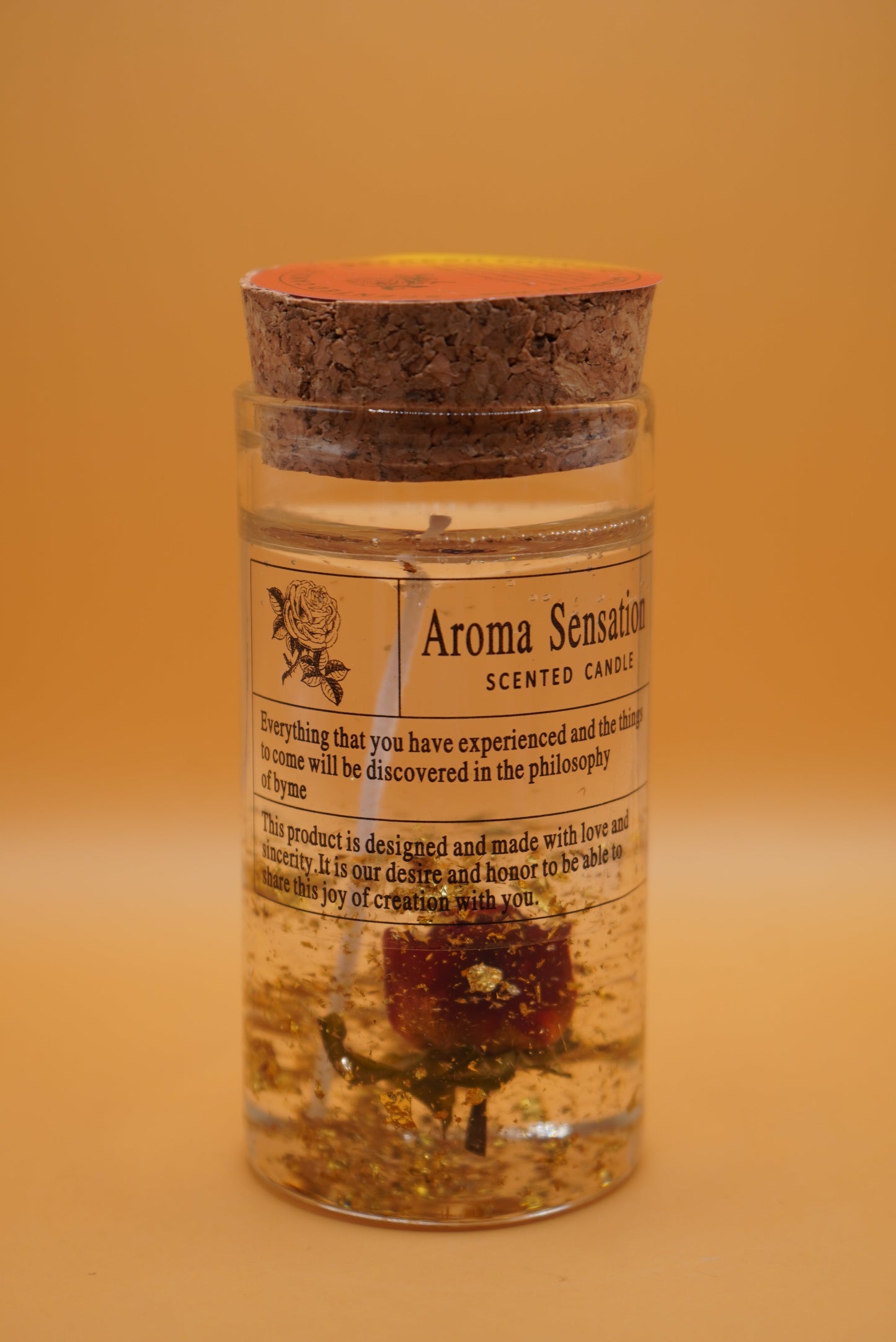 Essential oil scented Candle -FloraI with  Lid Glass
