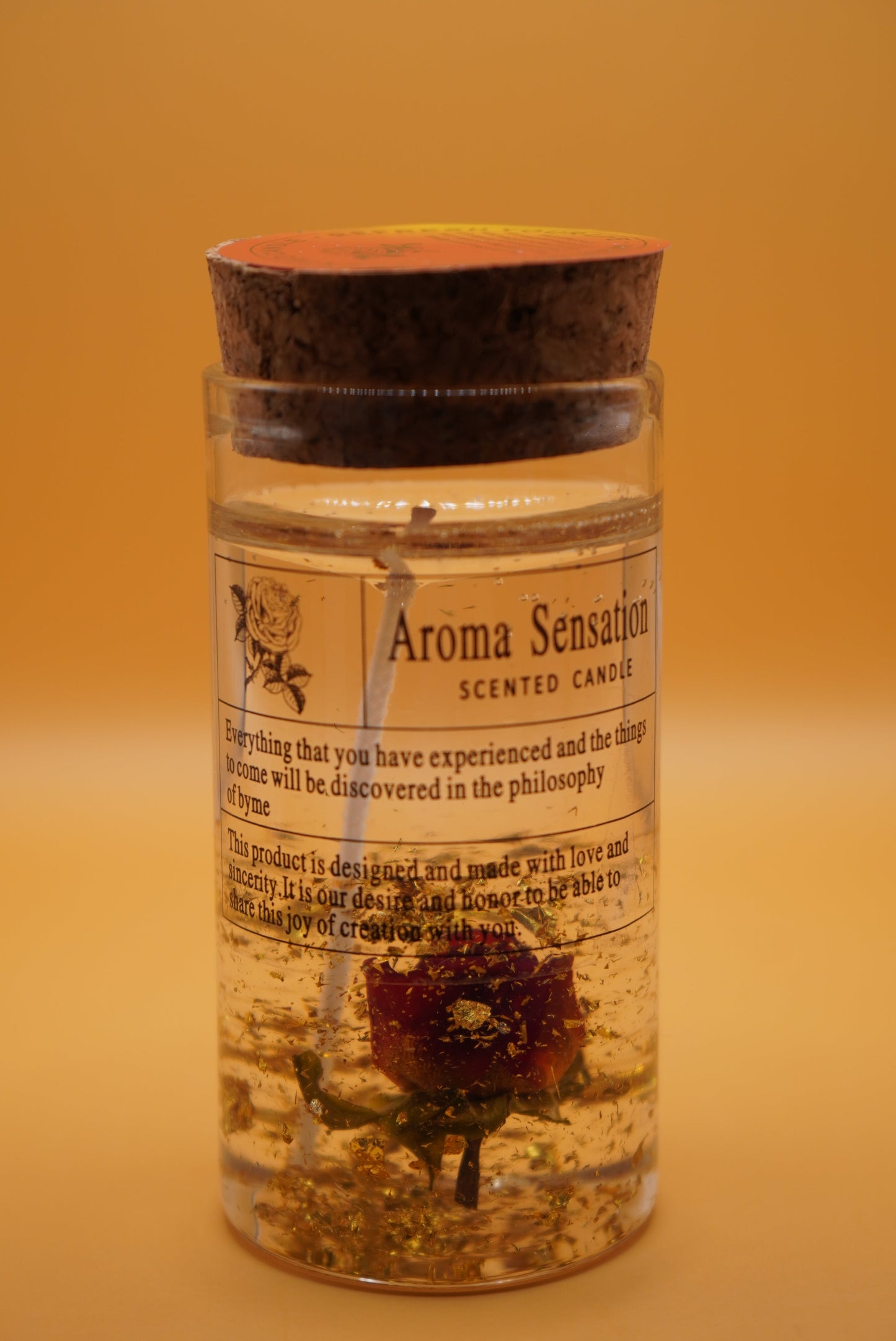 Essential oil scented Candle -FloraI with  Lid Glass