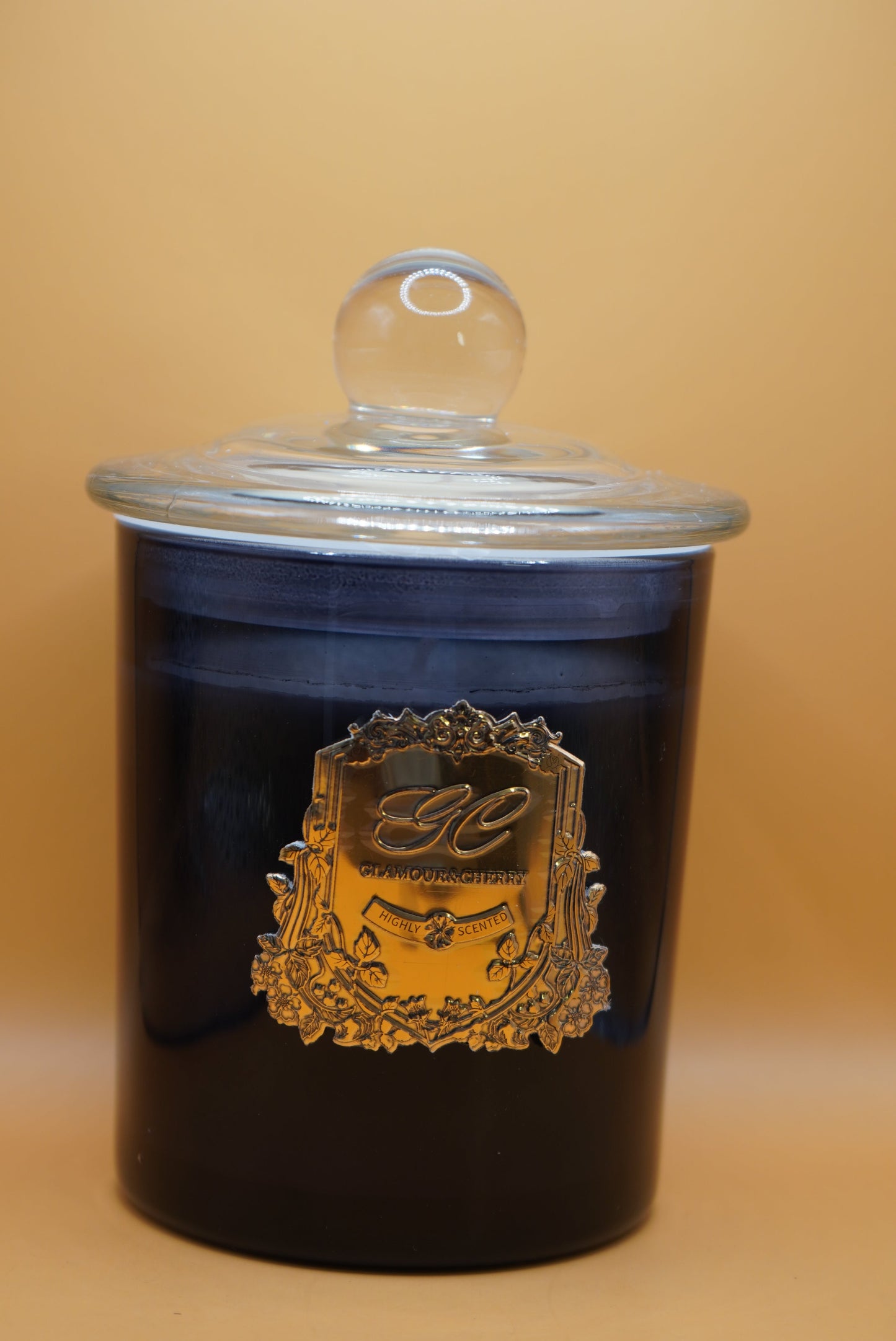 Gold Standard Round Cup Candle-450G ( Azure/Red Teak)