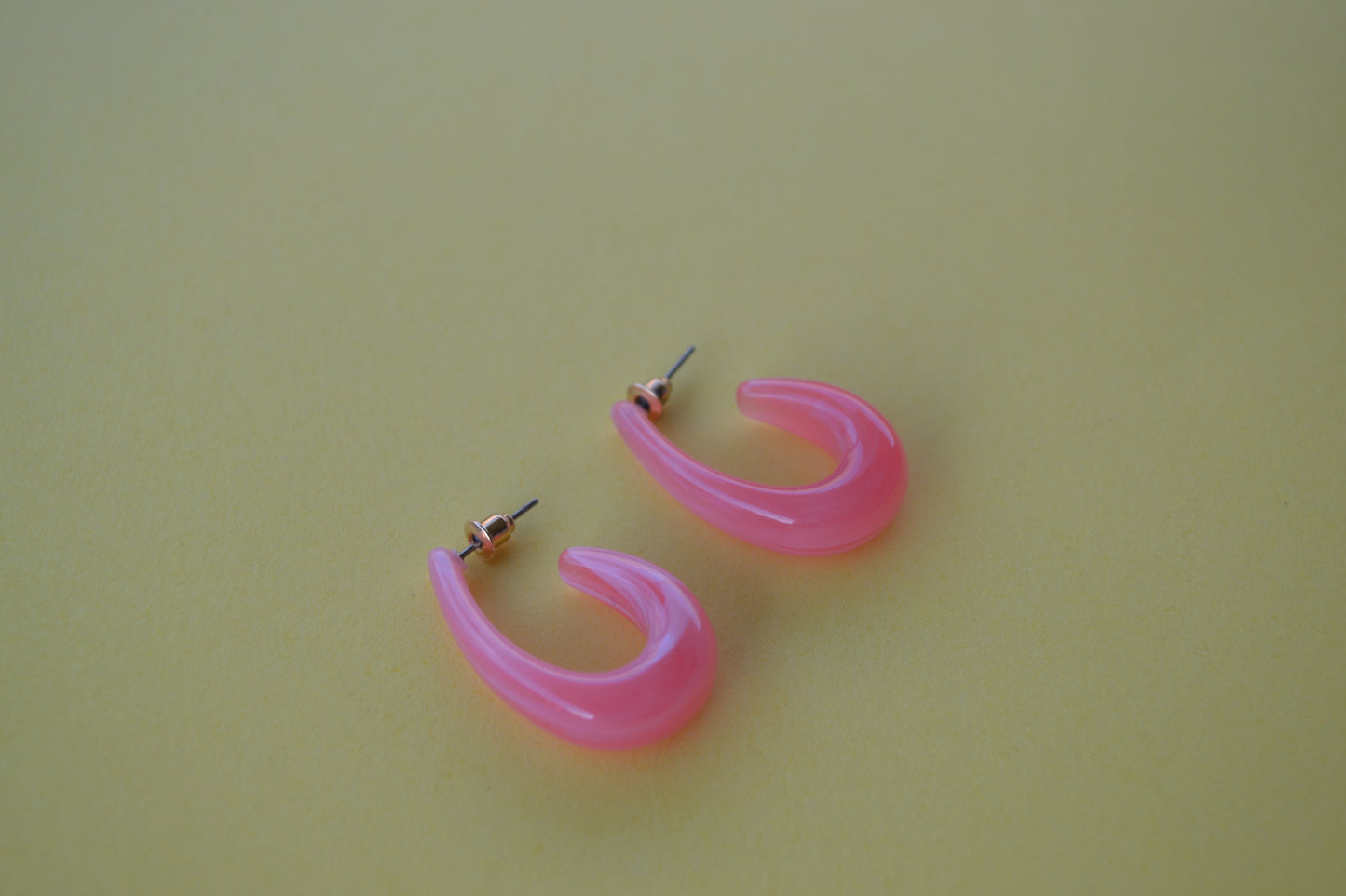 Pink Bubble Hoop Earrings