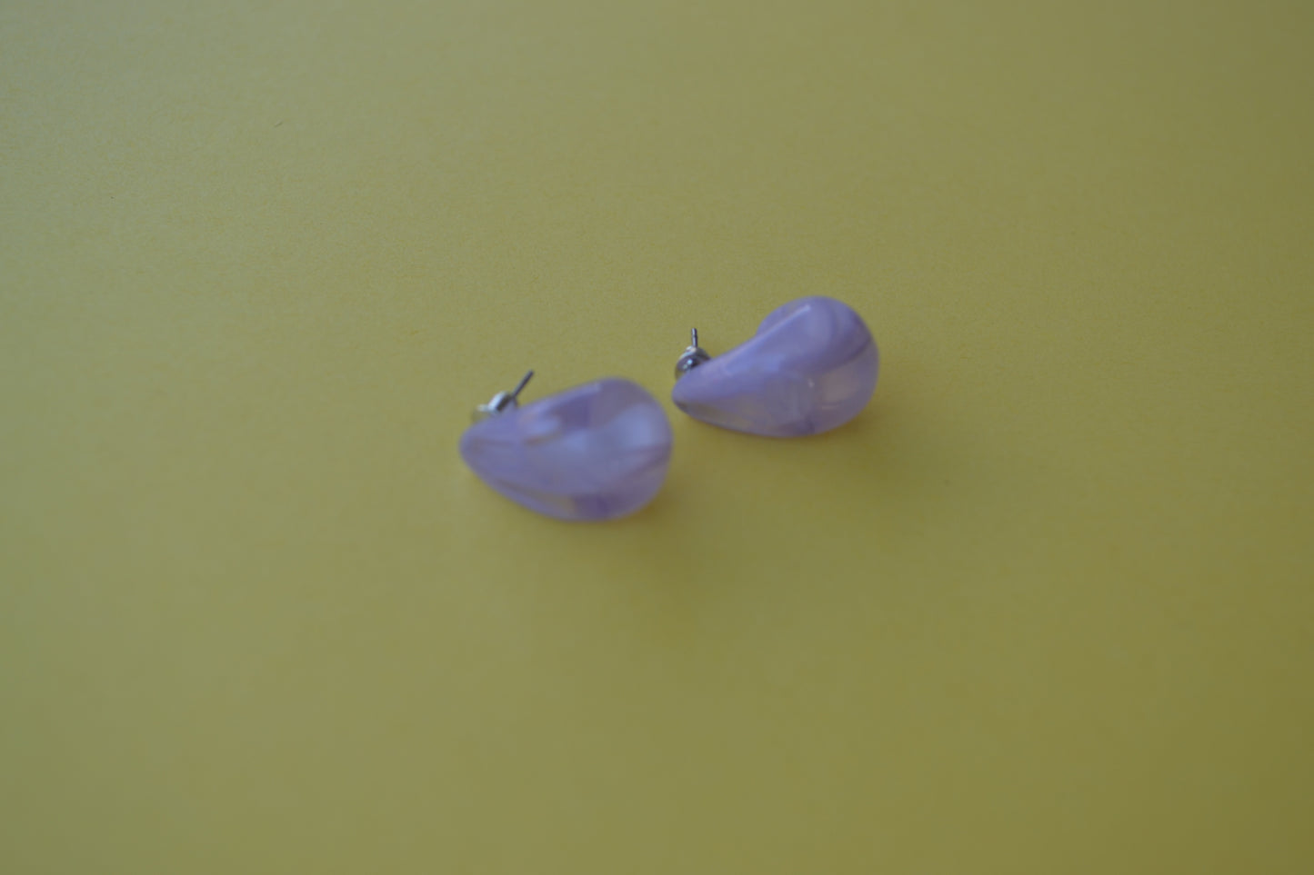 Lavender Bubble Hoop Earrings