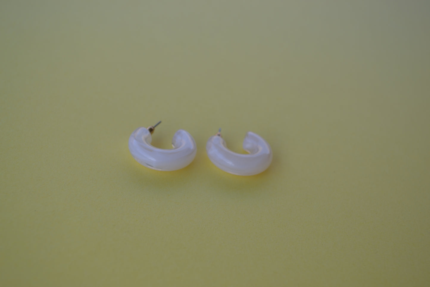 Cloudy white Bubble Hoop Earrings