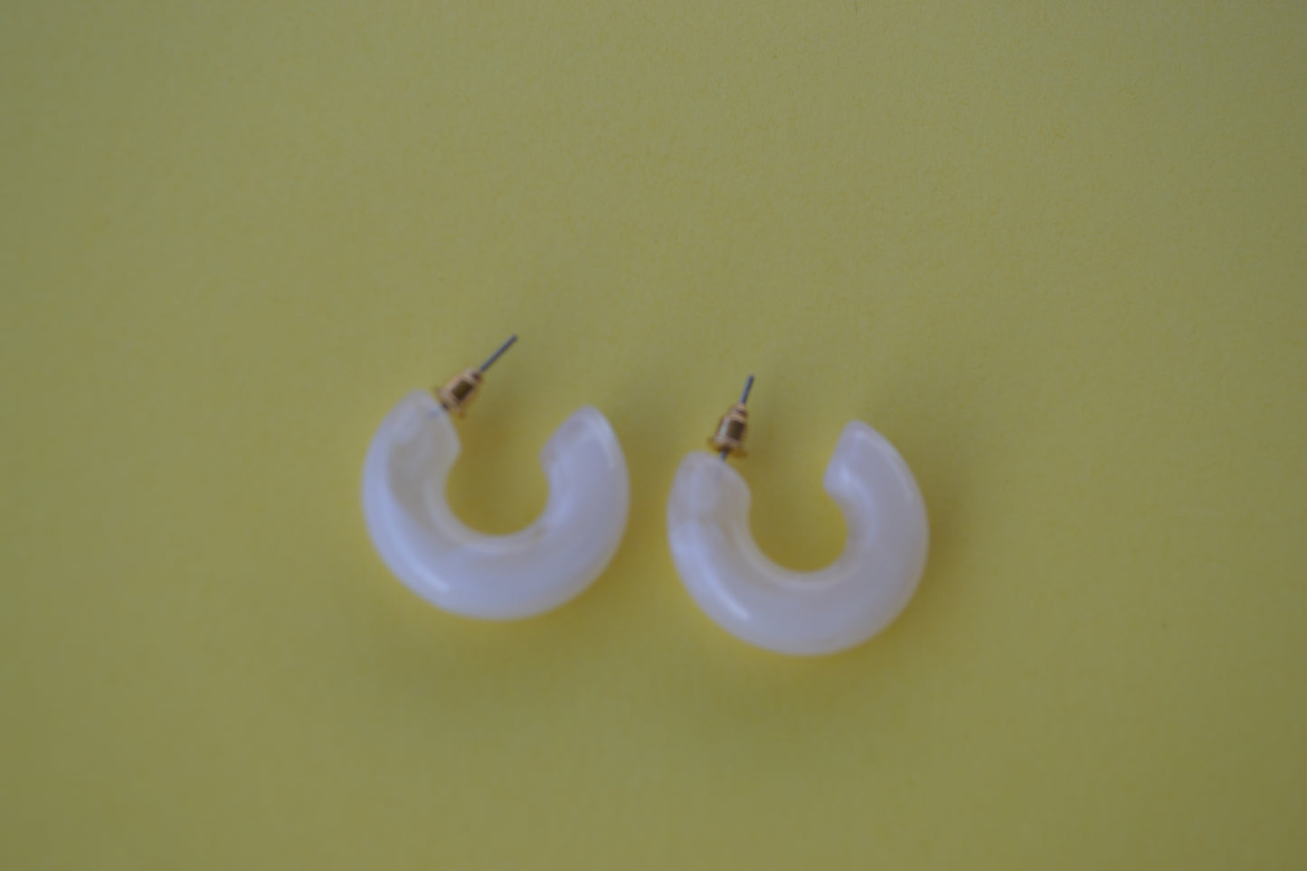 Cloudy white Bubble Hoop Earrings