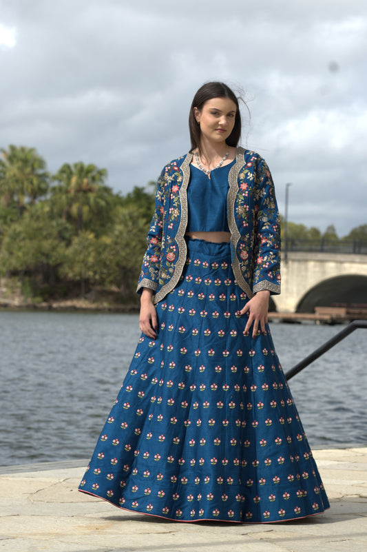 Baboli Garden Jacket Lehnga/ Skirt Set