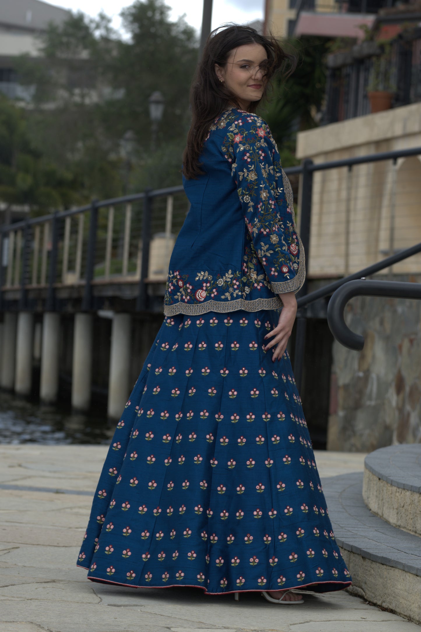 Baboli Garden Jacket Lehnga/ Skirt Set