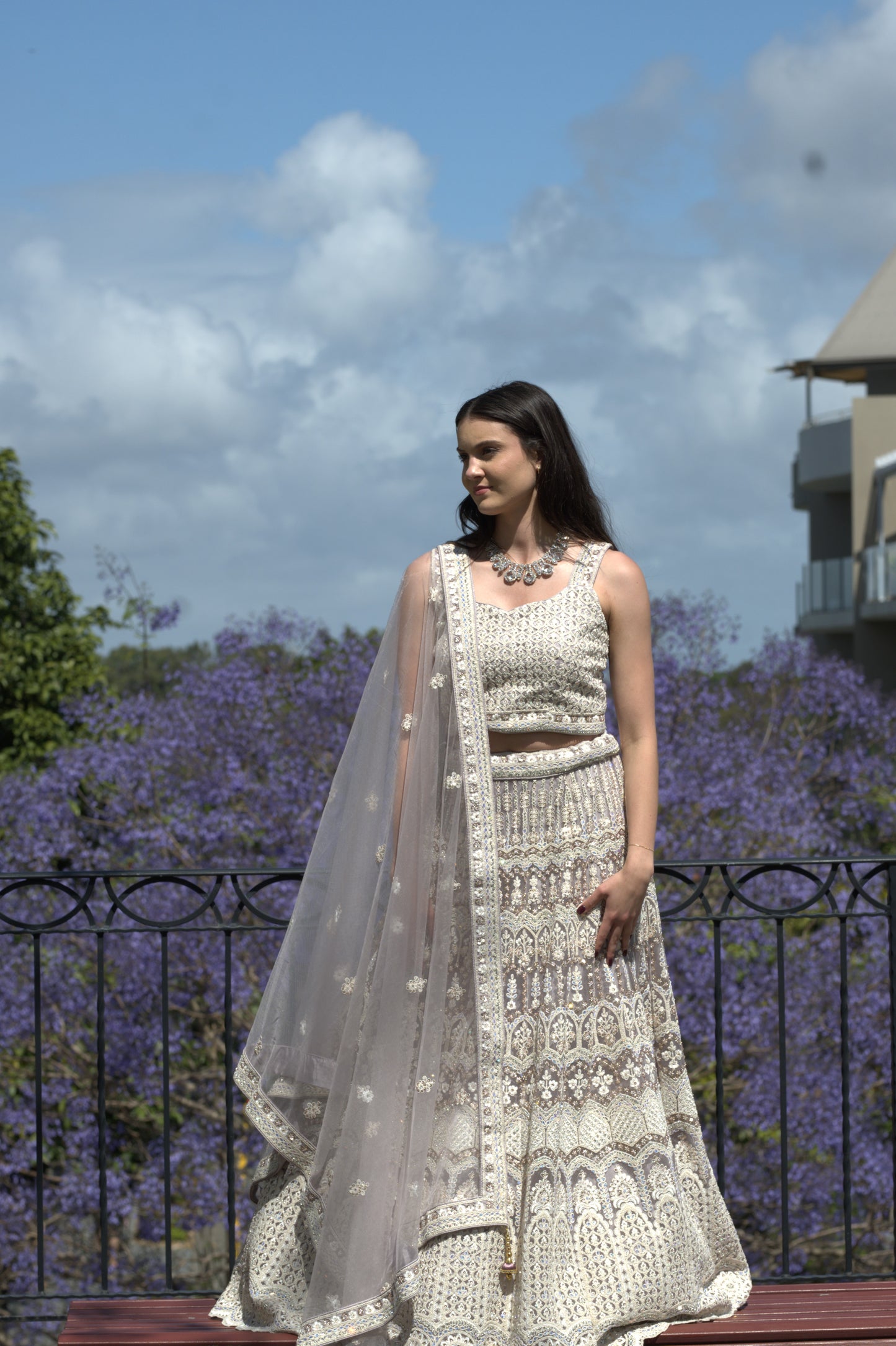 Embroidered Lehenga Set - Lavender