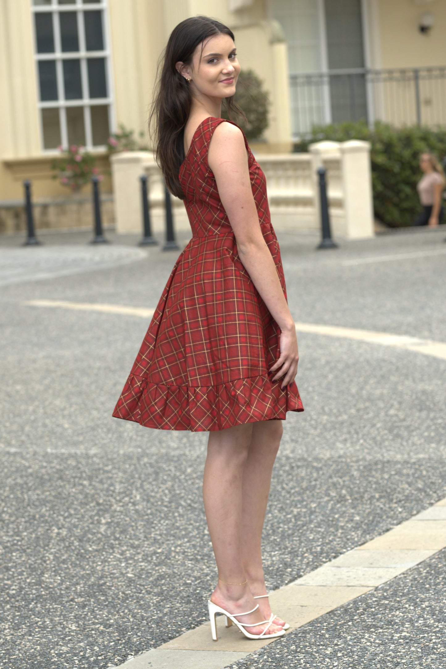 Jingle Checked Red dress