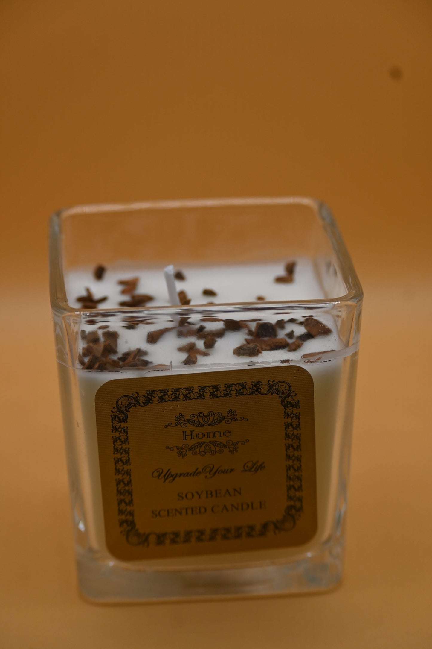 Handcrafted Soybean Scented Candles with Coffee Chunks- 7*7*7.5