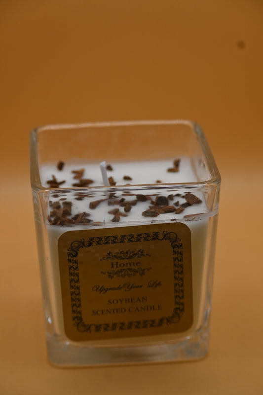 Handcrafted Soybean Scented Candles with Coffee Chunks- 7*7*7.5