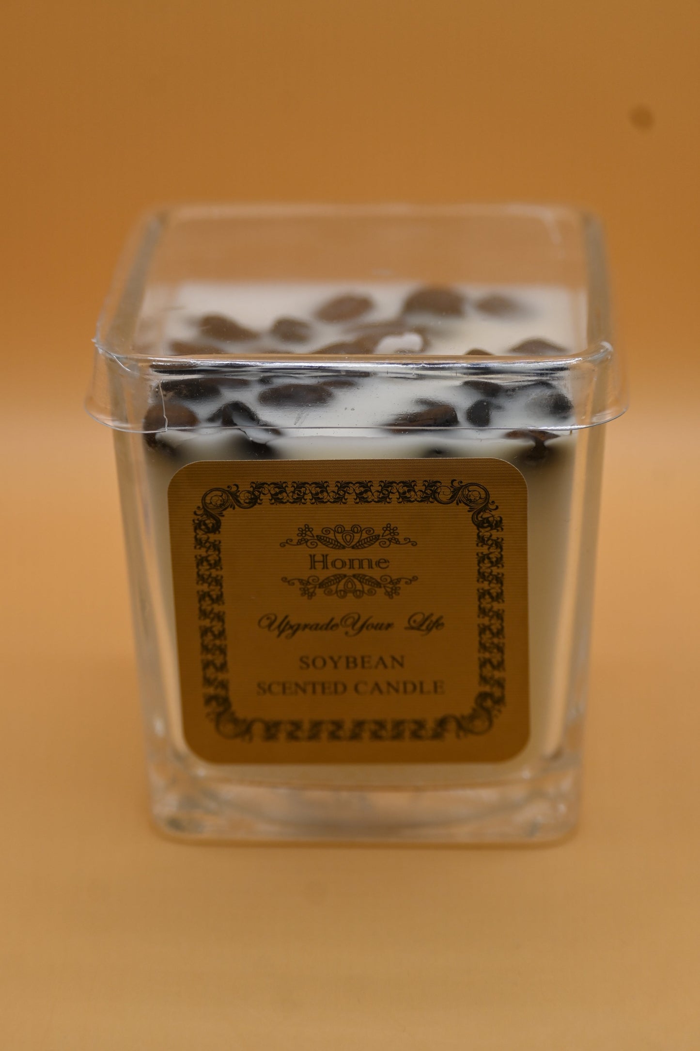 Premium Soybean Scented Candles with Coffee Beans- 7*7*7.5-