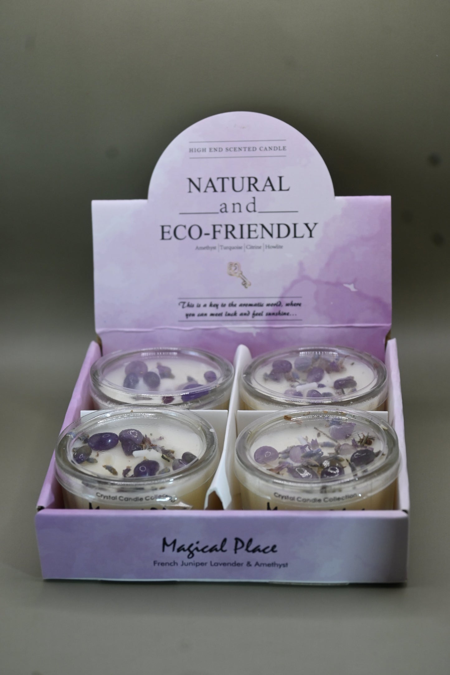 Eco-Friendly Crystal Scented Candles – Magical Place Collection