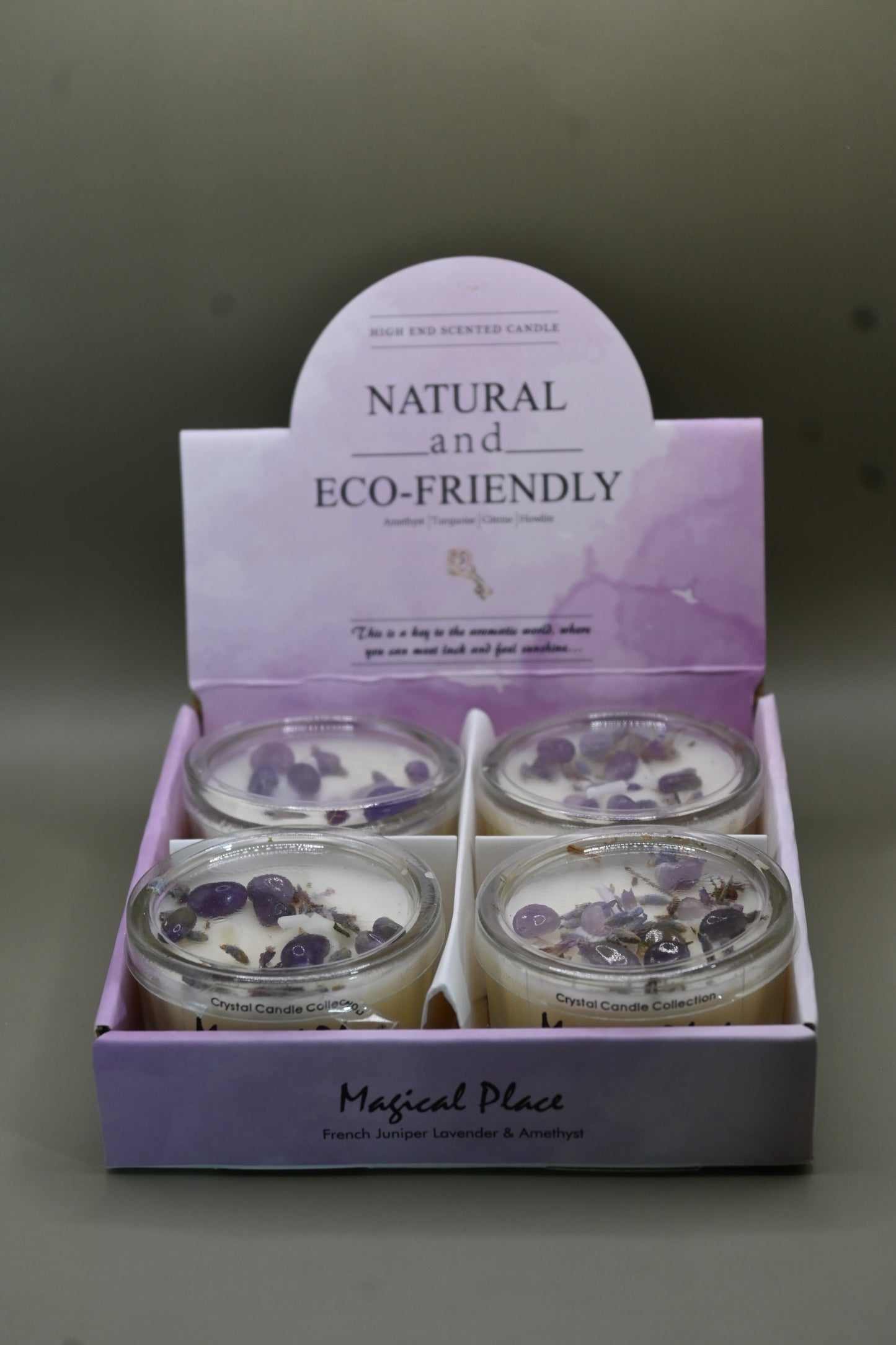 Eco-Friendly Crystal Scented Candles – Magical Place Collection