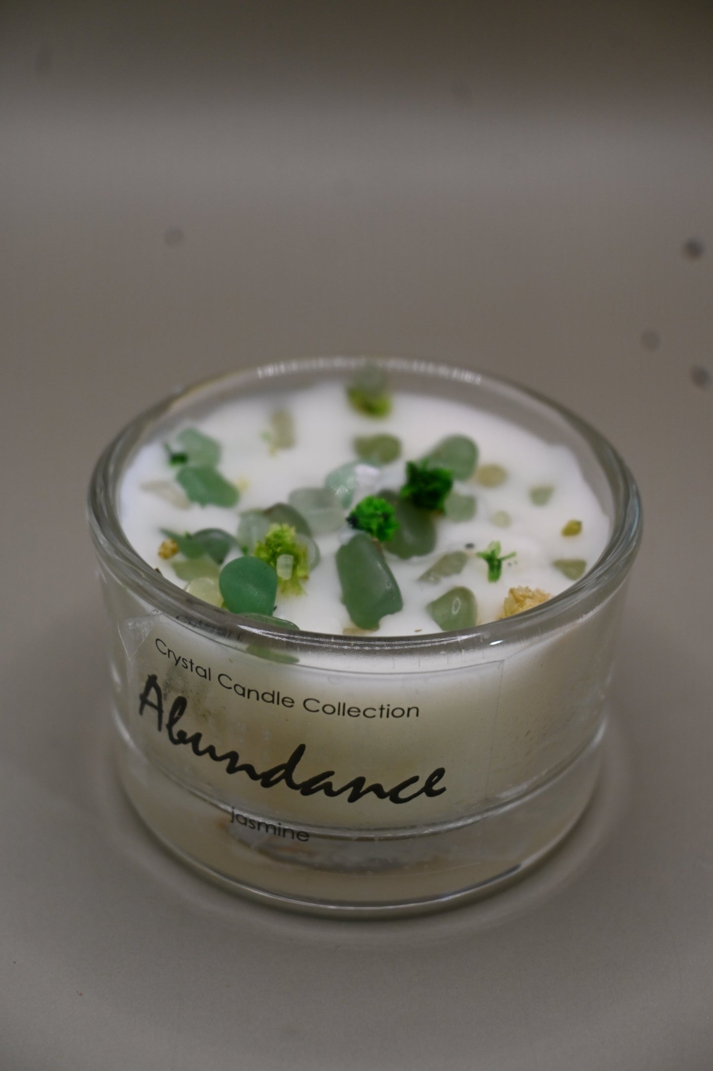 Eco-Friendly Crystal Scented Candles – Abundance Collection-White Green (Available in Set Of 4)