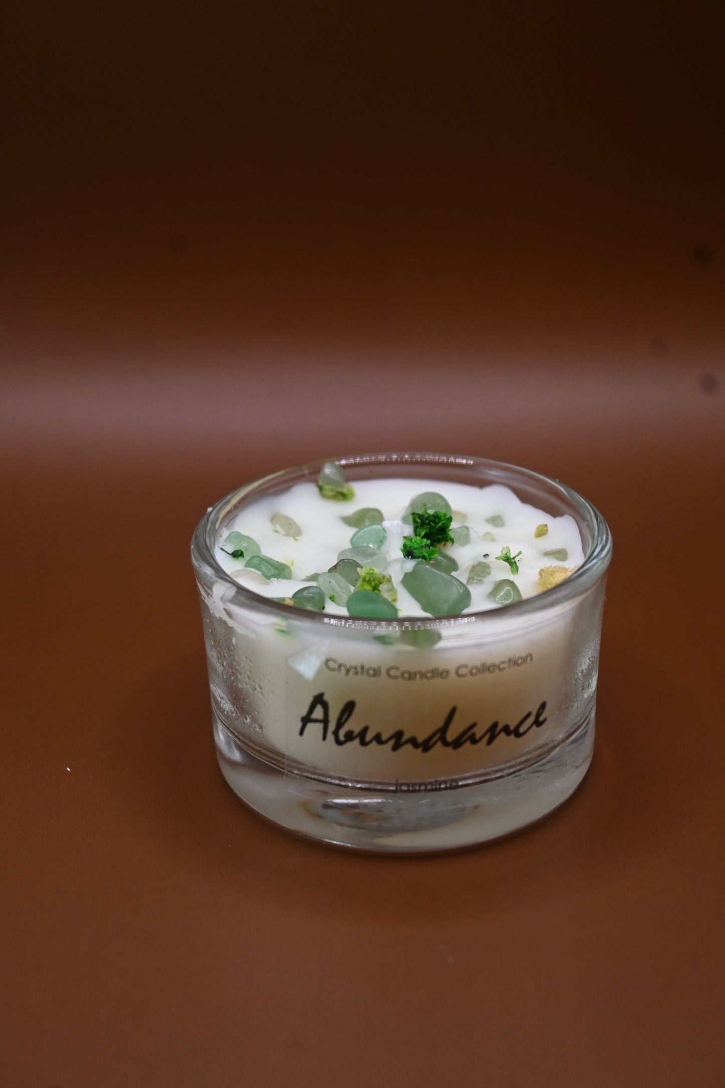 Eco-Friendly Crystal Scented Candles – Abundance Collection-White Green (Available in Set Of 4)