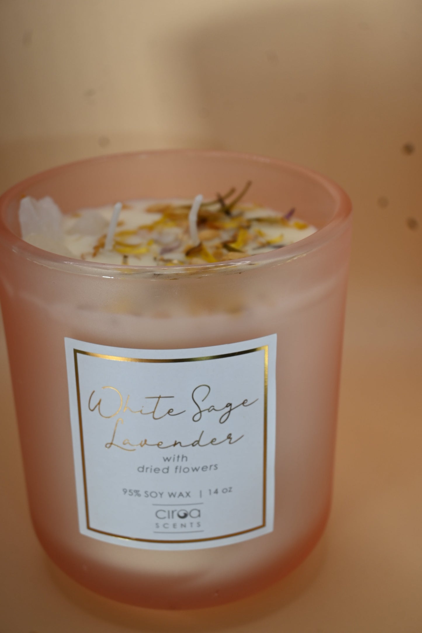 White Sage & Lavender Scented Candle