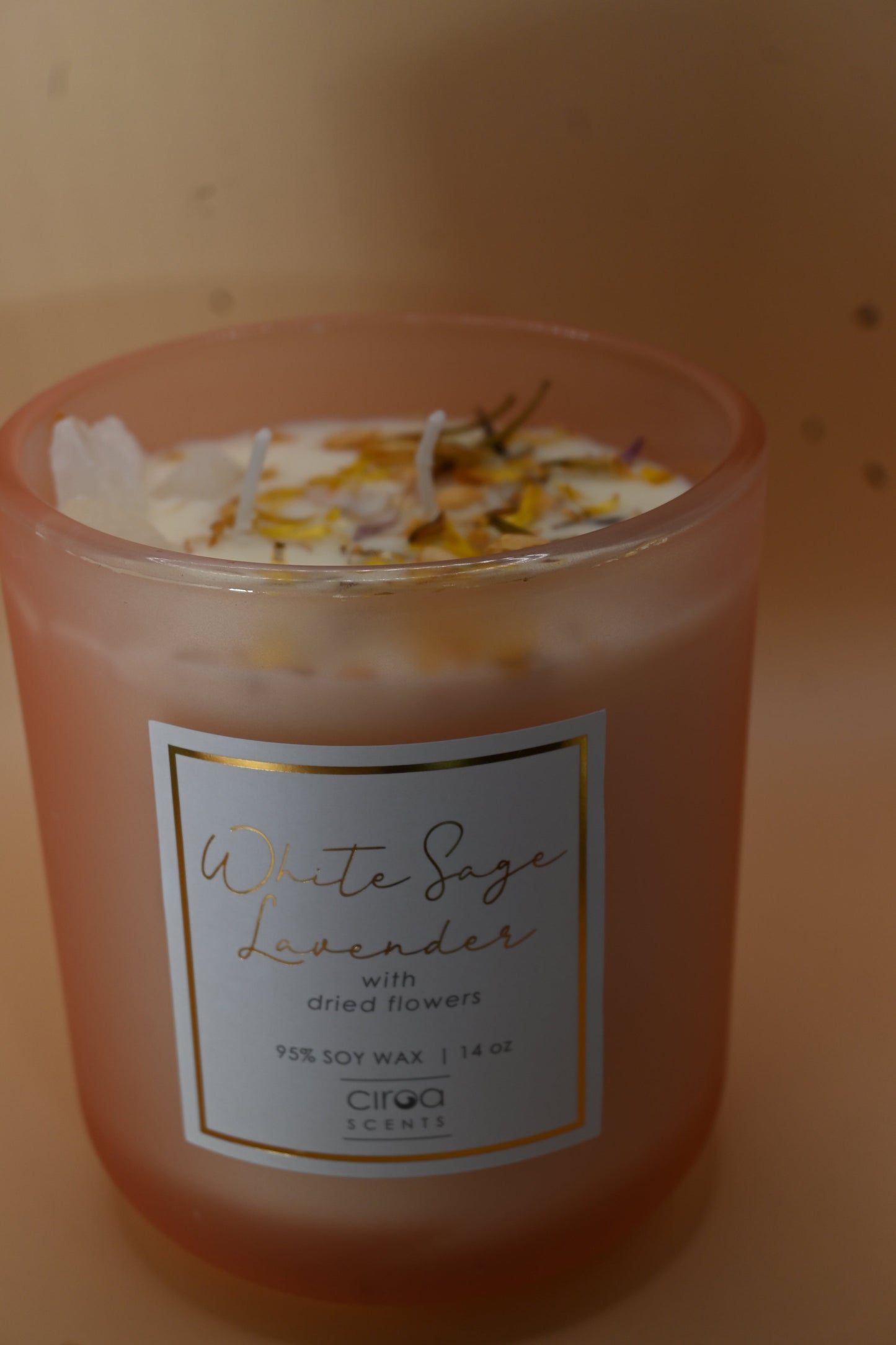 White Sage & Lavender Scented Candle