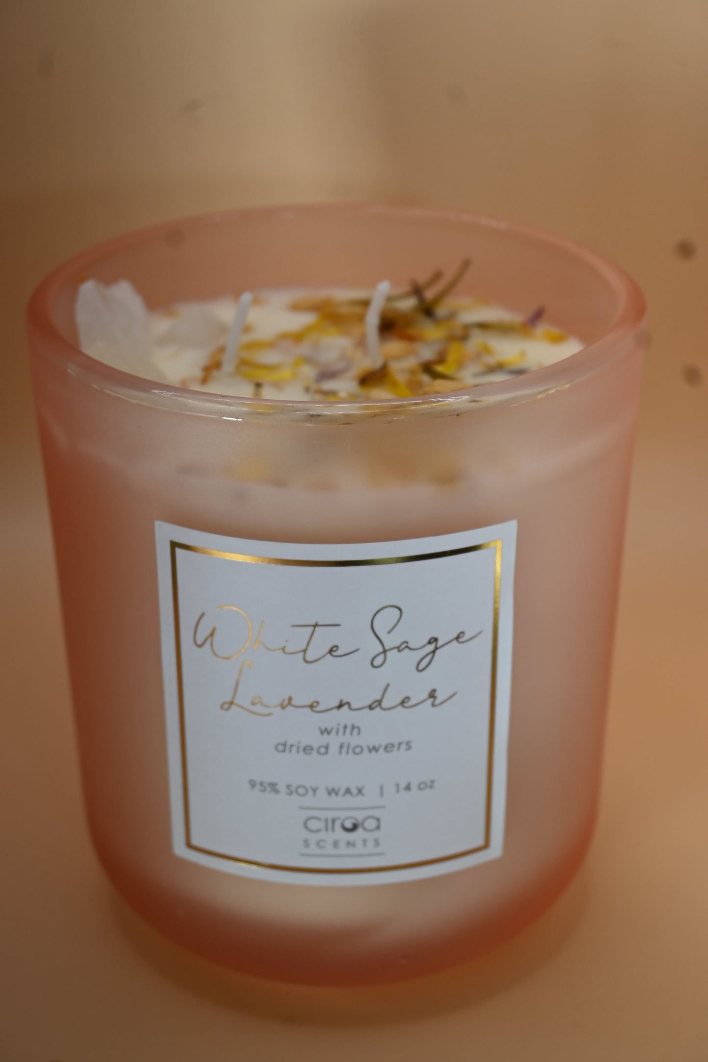 White Sage & Lavender Scented Candle
