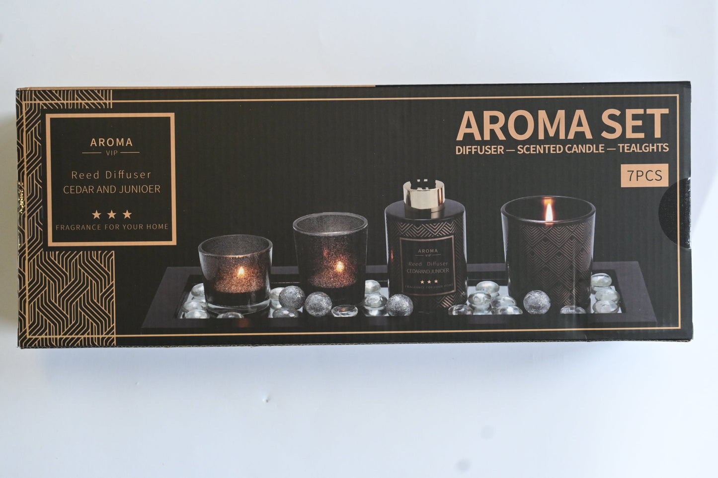 Black Aromatherapy Candle and Diffuser Set