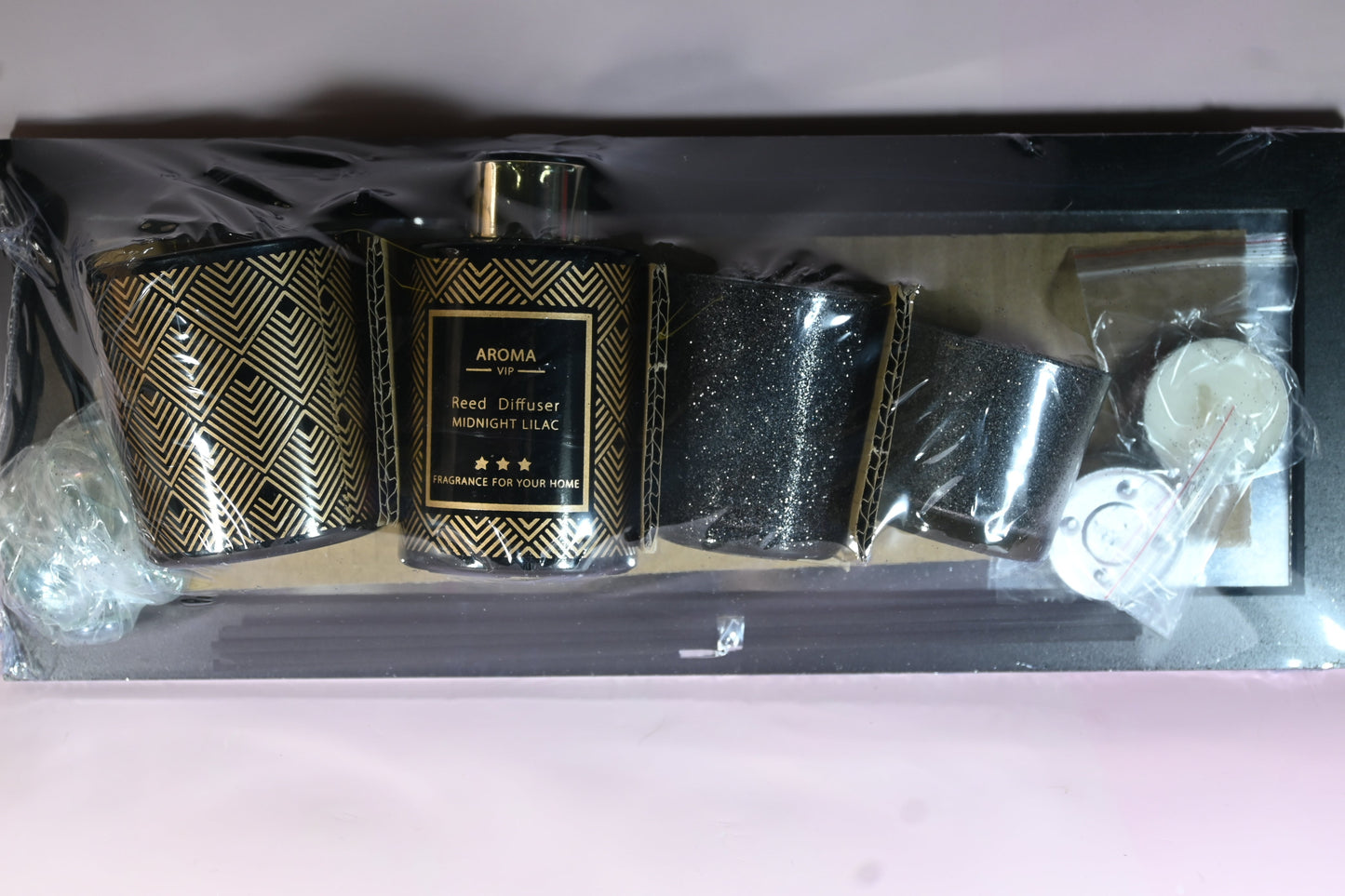 Black Aromatherapy Candle and Diffuser Set