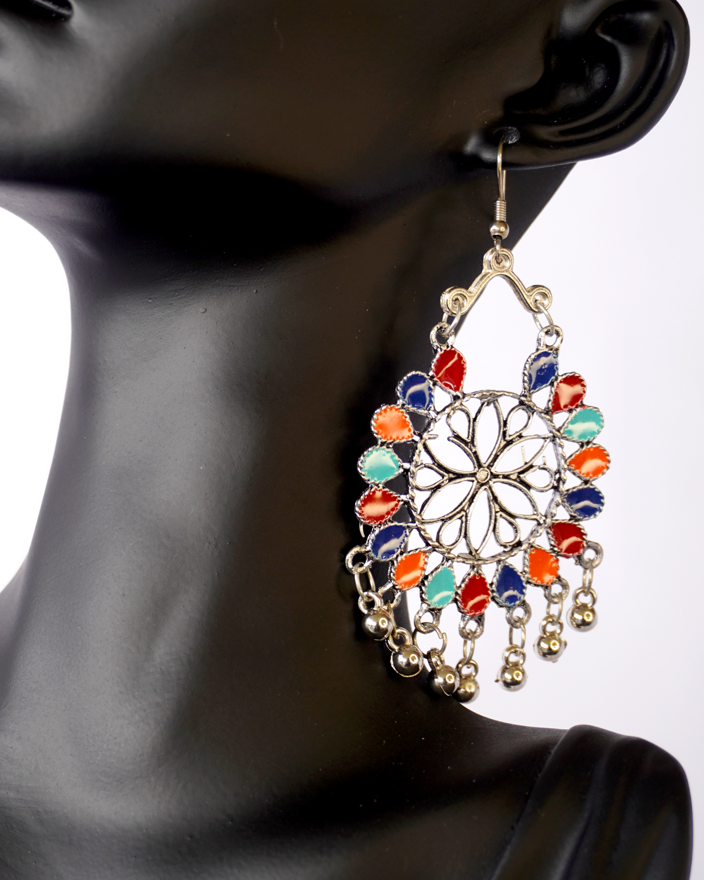 Multicolor Round Earrings