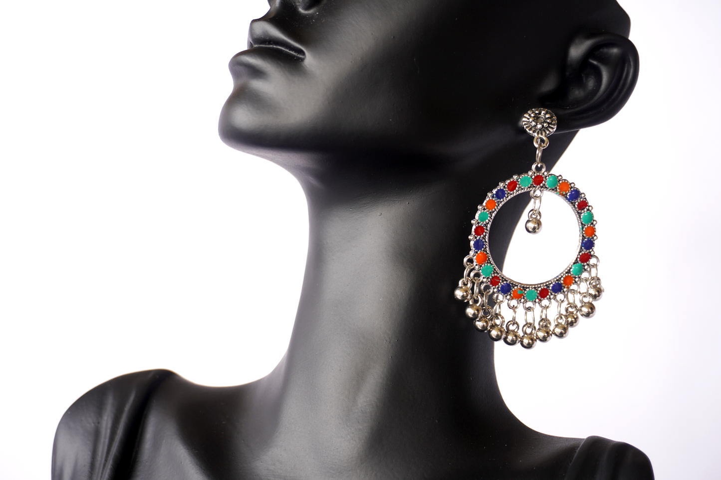 Multicolour Round Earrings