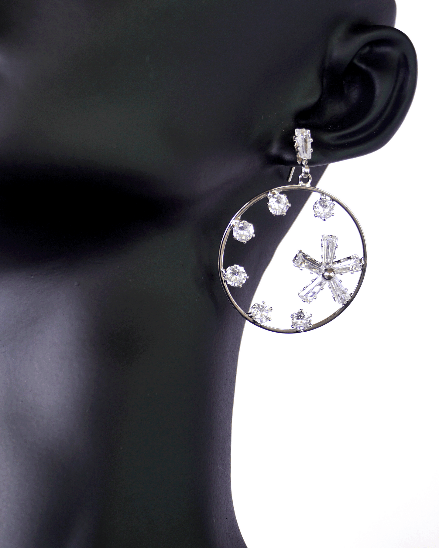 Silver Crystal Earrings