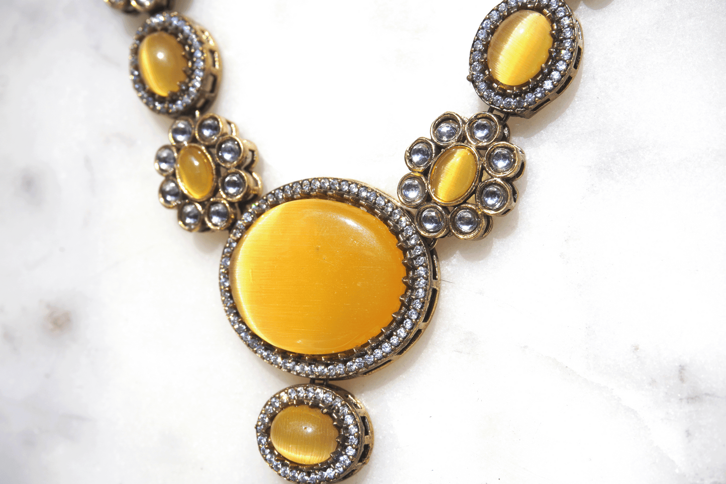 Kundan Necklace Set - Gold