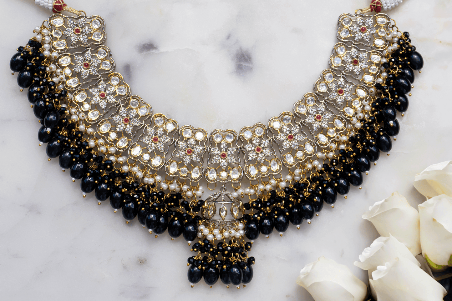 Vintage Necklace Set - Black