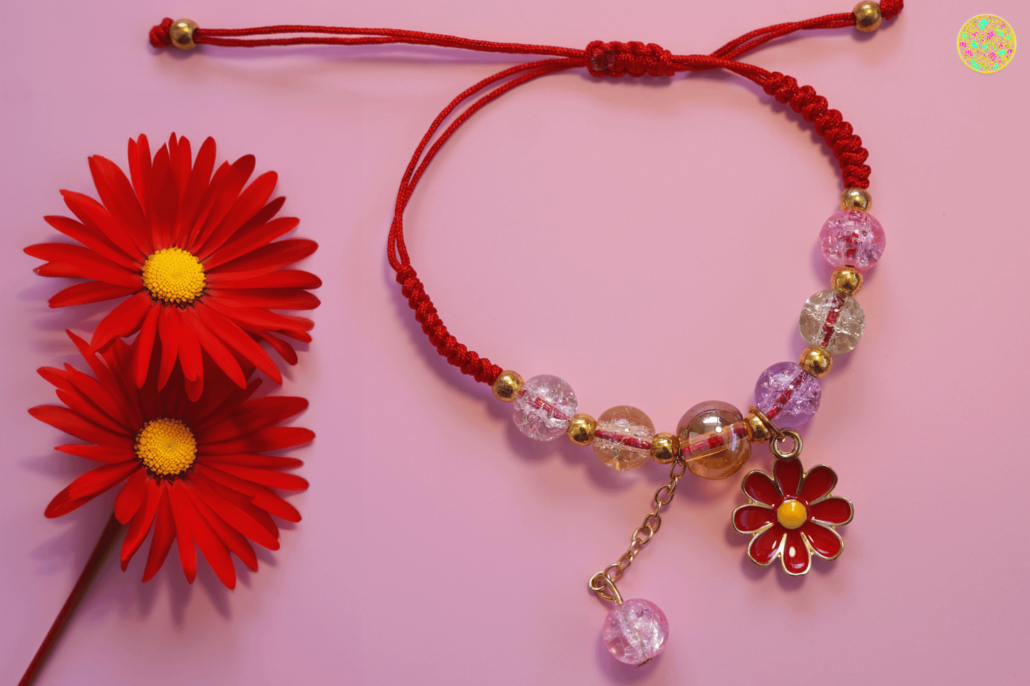 Cute Daisy Rakhi - Red