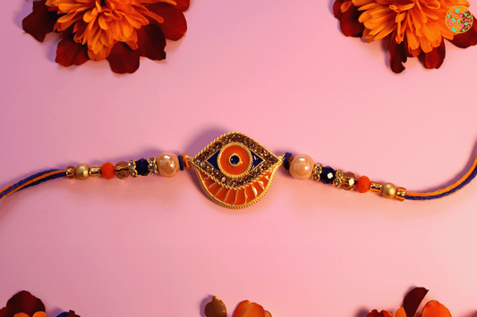 Evil Eye Rakhi - Orange